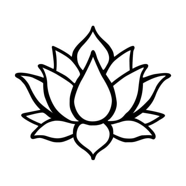 Čierna nástenná dekorácia Wallity Lotus
