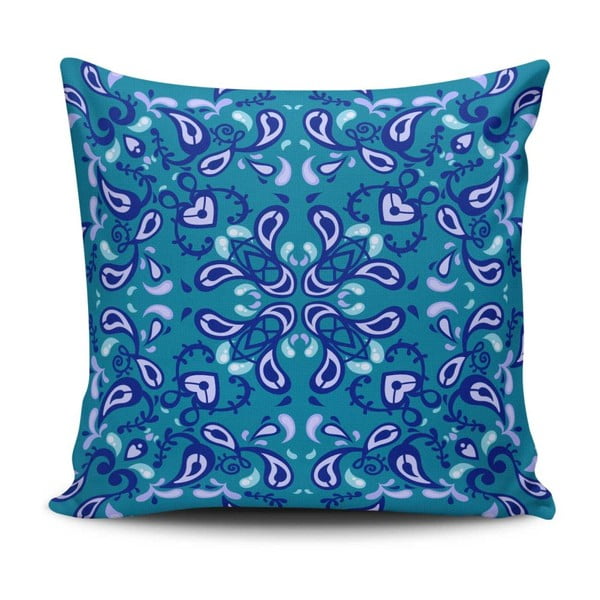 Vankúš s prímesou bavlny Cushion Love Azulo Duro, 45 × 45 cm