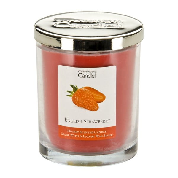 Aromatická sviečka s vôňou jahôd Copenhagen Candles, doba horenia 40 hodín