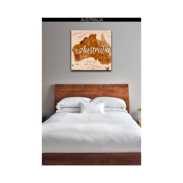 Obraz Homemania Maps Australia Brown, 60 × 60 cm-image-1