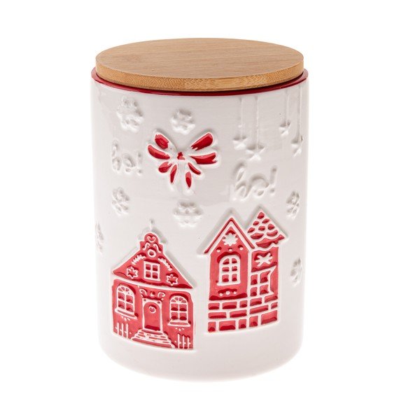 Keramická dóza na sušienky Christmas cottage – Dakls
