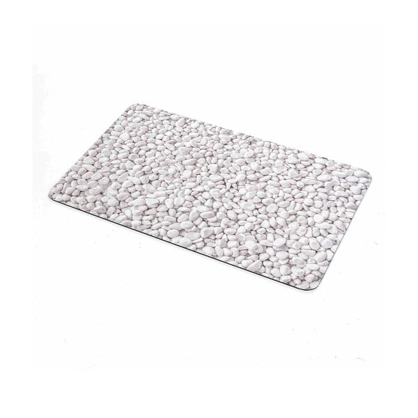 Bielo-sivá gumová kúpeľňová predložka 50x80 cm Leandra – douceur d'intérieur-image-2