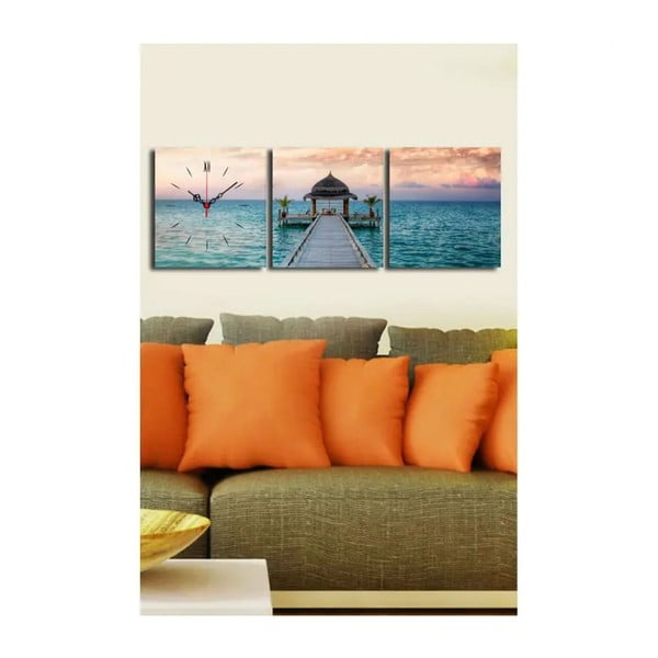 Obrazové hodiny Na móle, 90 × 28 cm-image-1