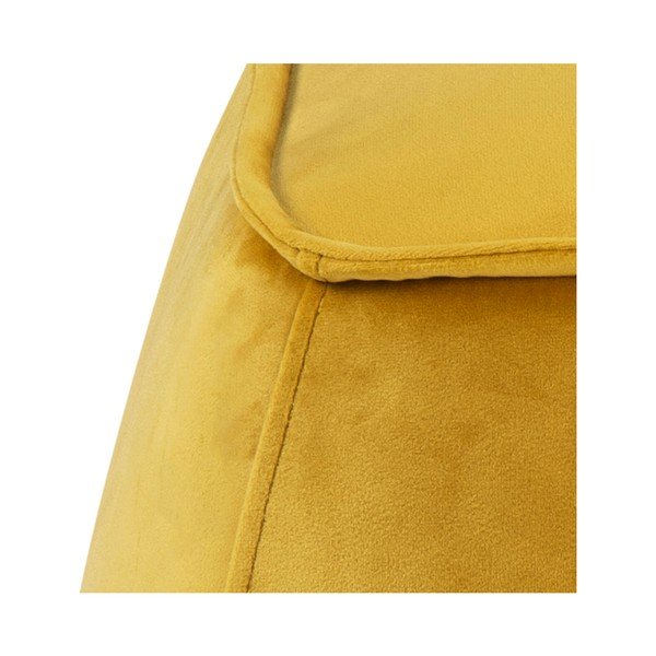Žltý zamatový puf Actona Mie, 40 x 40 cm-image-2