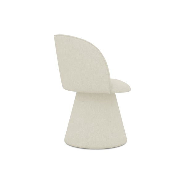 Krémovobiele čalúnené jedálenské kreslo Maia – Makamii-image-2