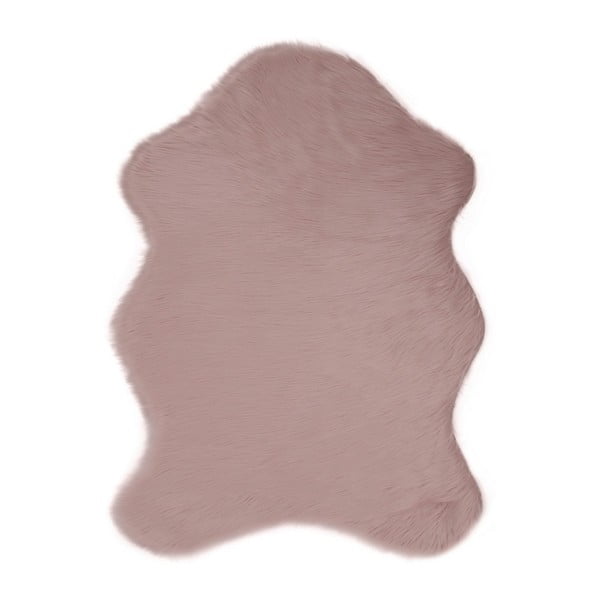 Ružový koberec z umelej kožušiny Pelus Powder, 75 × 100 cm