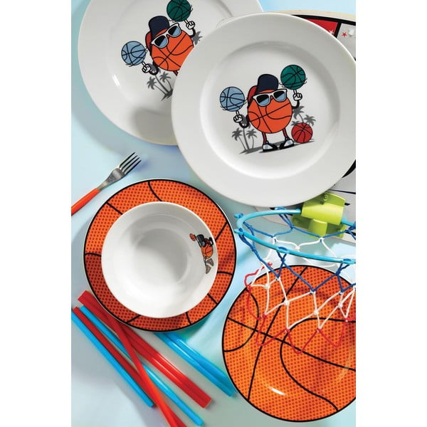 5-dielna detská porcelánová jedálenská súprava Kütahya Porselen Basketball-image-1