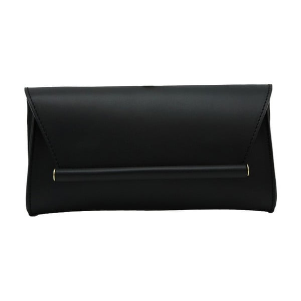 Čierna listová kabelka / kabelka z pravej kože Andrea Cardone Lucille