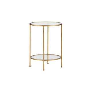 Mosadzný odkladací stolík v bronzovej farbe BePureHome Goddess, ⌀ 45,5 cm