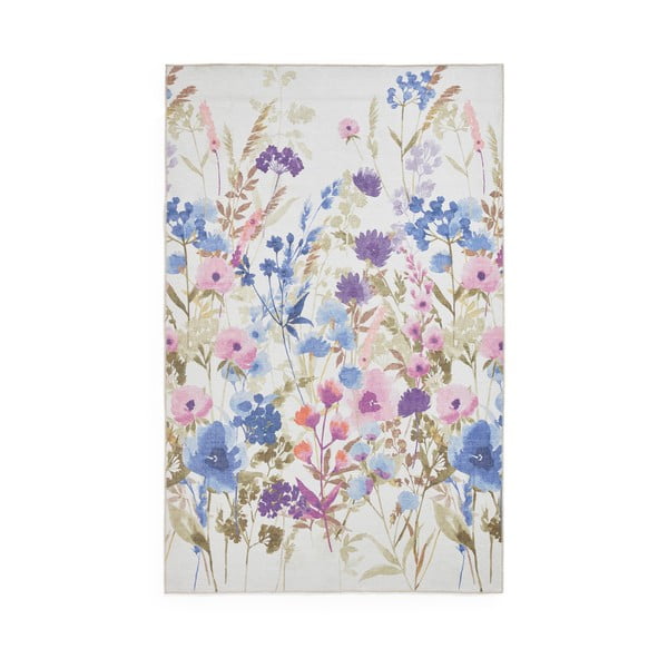 Fialový prateľný behúň 61x170 cm Country Floral – Catherine Lansfield
