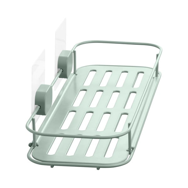 Samodržiaca kovová kúpeľňová polička v mentolovej farbe Grena – Compactor-image-4