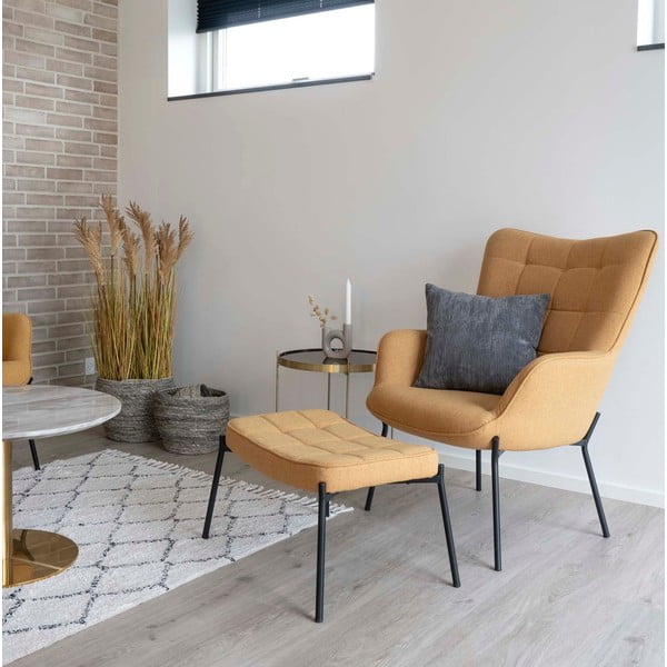 Okrúhly konferenčný stolík v zlatej farbe ø 48 cm Venezia - House Nordic-image-4