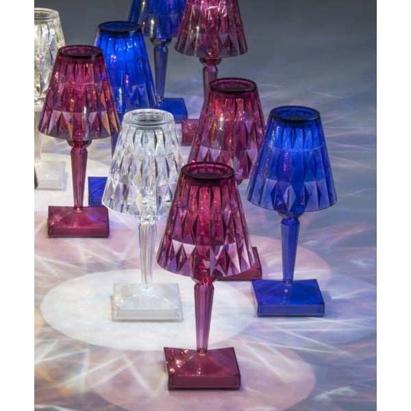 Ružová transparentná stolová lampa Kartell Battery-image-1