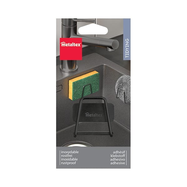 Kovový držiak na hubku bez vŕtania – Metaltex-image-3