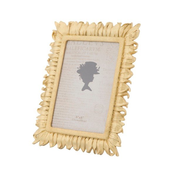 Žltý fotorámik v živicovom ráme Mauro Ferretti Glam Petal, 23 × 28 cm