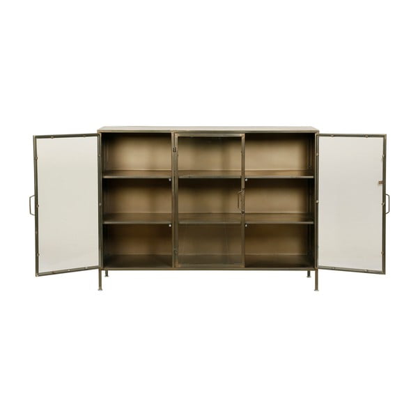Kovová vitrína v zlatej farbe 123,5x91,5 cm Dagenham - Côté Table-image-3