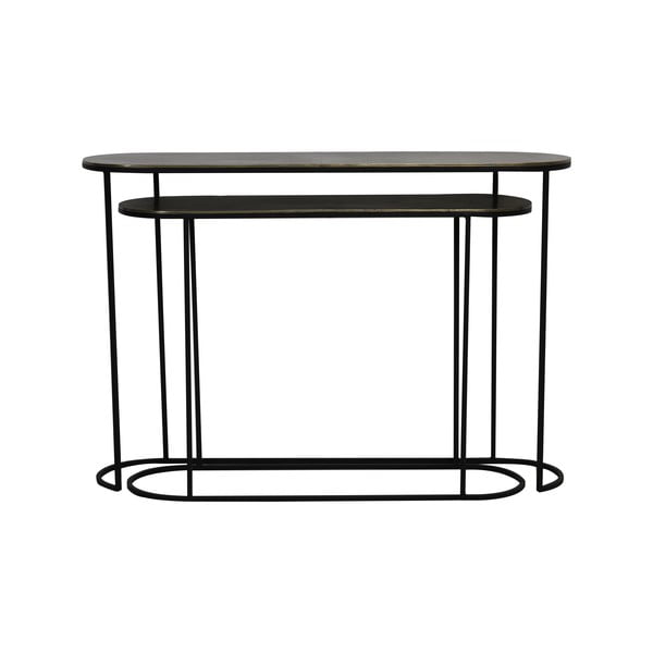 Kovové konzolové stolíky v bronzovej farbe v súprave 2 ks 28x118 cm Bocov – Light & Living-image-2