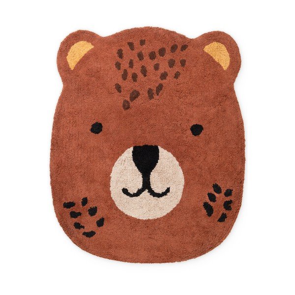 Hnedý prateľný/ručne tkaný bavlnený detský koberec 120x149 cm Snuggle Berry – Hanse Home