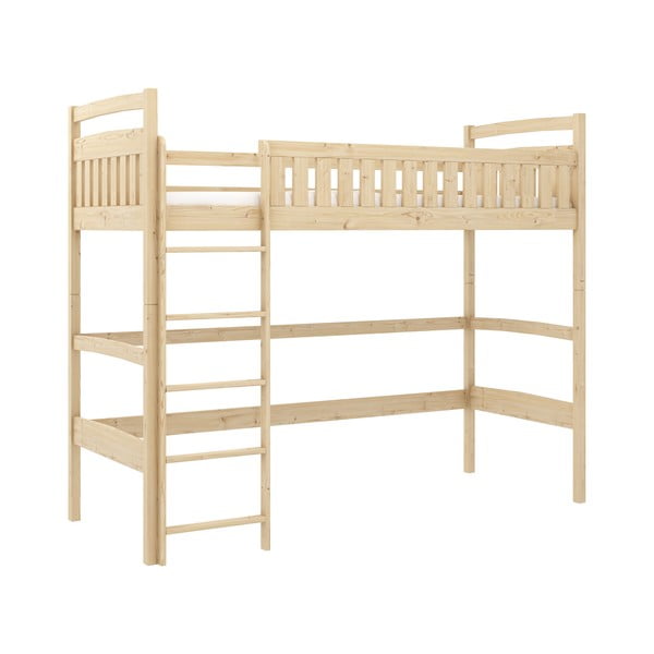 Vyvýšená detská posteľ z borovicového dreva 70x160 cm Mia - Lano Meble
