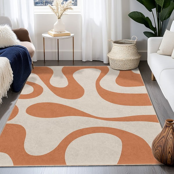 Oranžový prateľný koberec 160x230 cm Caramel Latte – Mila Home-image-4