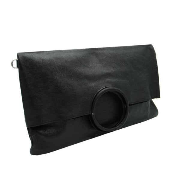 Antracitová listová kabelka / kabelka z pravej kože Andrea Cardone Kalso