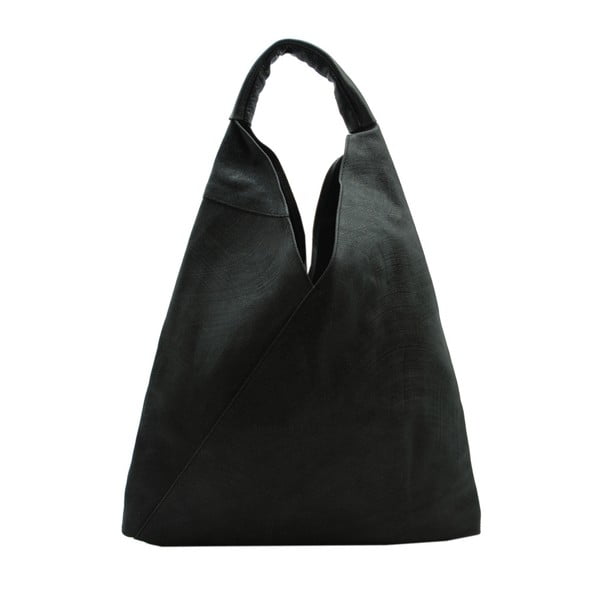 Čierna kabelka z pravej kože Andrea Cardone Karma Black