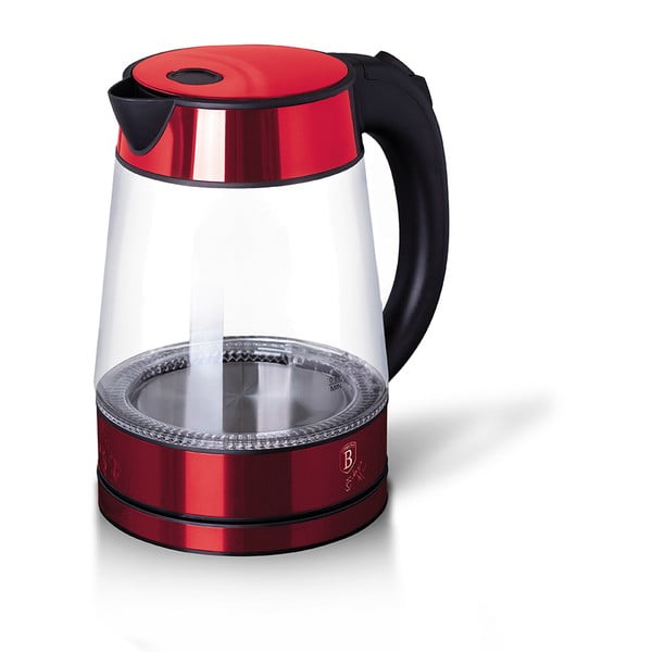 Červená rýchlovarná kanvica 1.7 l Burgundy Metallic Line - BerlingerHaus-image-2