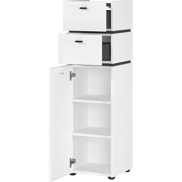 Biela vysoká kúpeľňová skrinka 34x117 cm Modesto – Germania-image-1