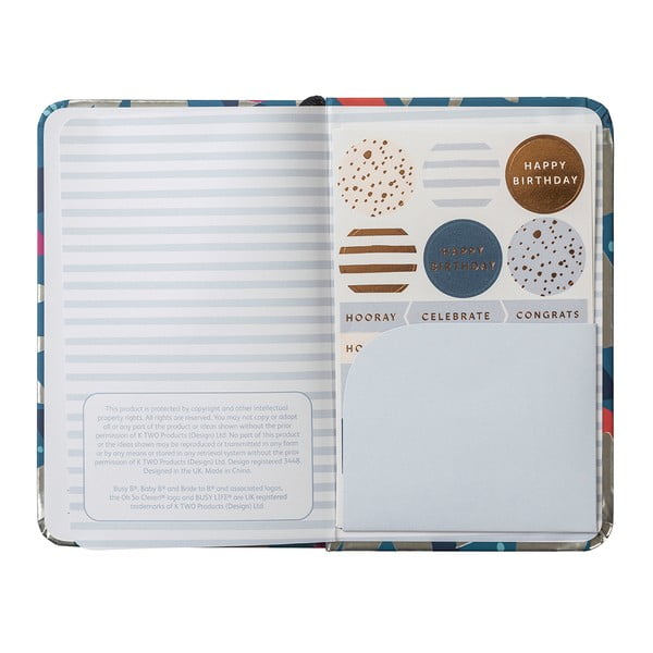 Zápisník na adresy a narodeniny Busy B Floral-image-4