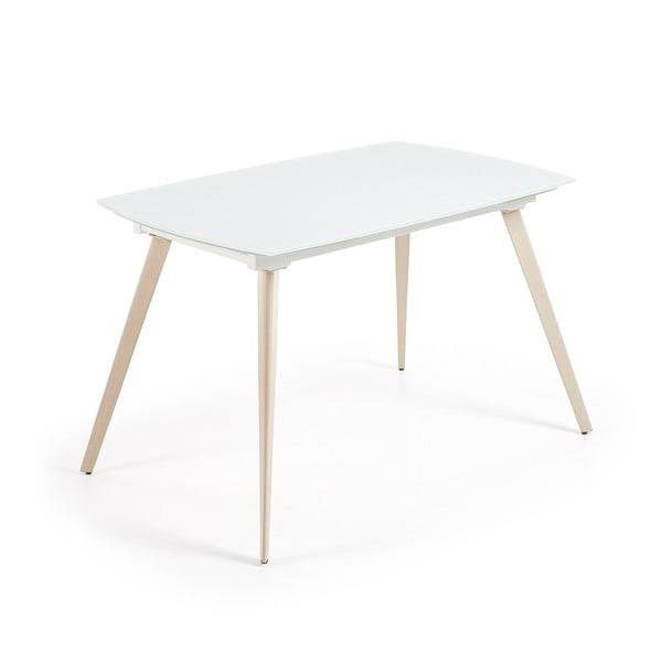 Biely rozkladací jedálenský stôl La Forma Snugg, 120-180 cm
