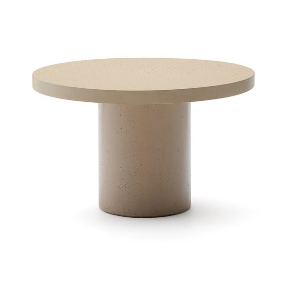 Betónový okrúhly záhradný jedálenský stôl ø 120 cm Aiguablava – Kave Home