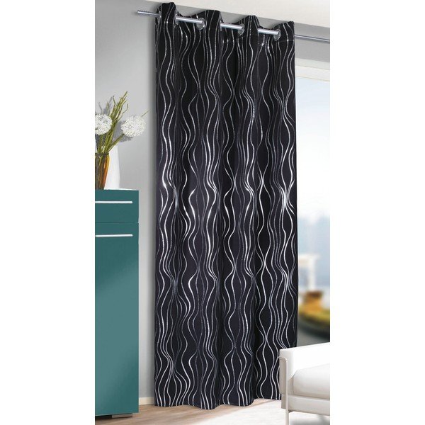 Čierny záves 135x245 cm Waves – Sehlbach-image-1