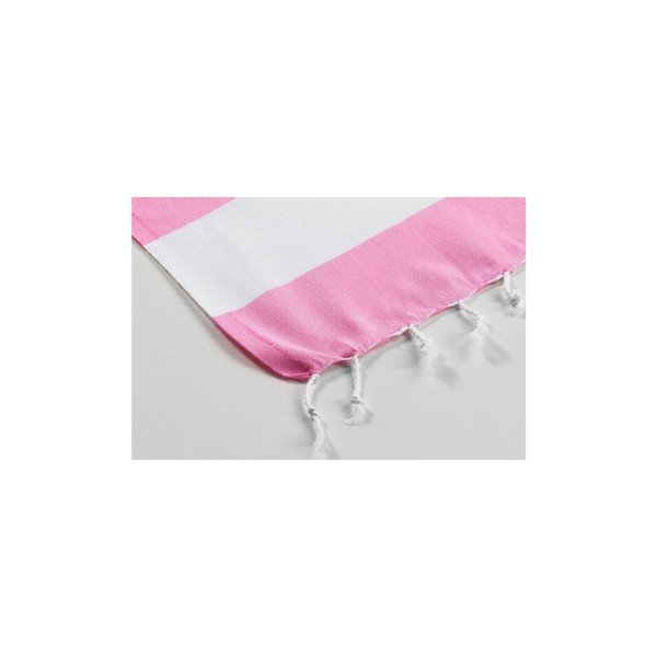 Hamam osuška Myra Pink White, 100x180 cm-image-1