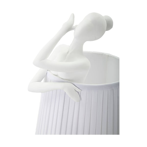 Biela stolová lampa s textilným tienidlom (výška 62,5 cm) Ballet – Mauro Ferretti-image-3