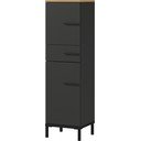 Tmavosivá kúpeľňová skrinka v dekore duba 34x123 cm Yonkers - Germania
