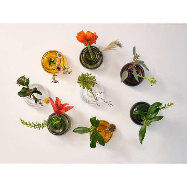 Zelená sklenená ručne vyrobená váza (výška 9 cm) Inu – Zone-image-1