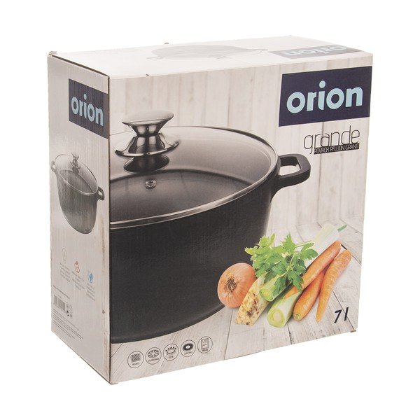 Hliníkový hrniec so sklenenou pokrievkou Orion Grande, 28 cm-image-4