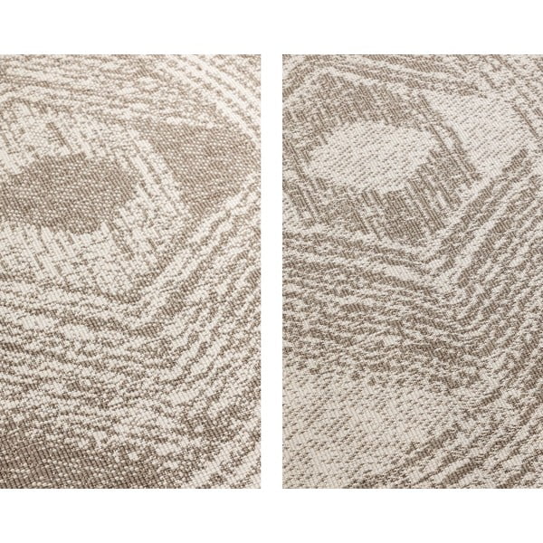 Krémovo-hnedý okrúhly vonkajší koberec ø 100 cm Gemini – Elle Decoration-image-4