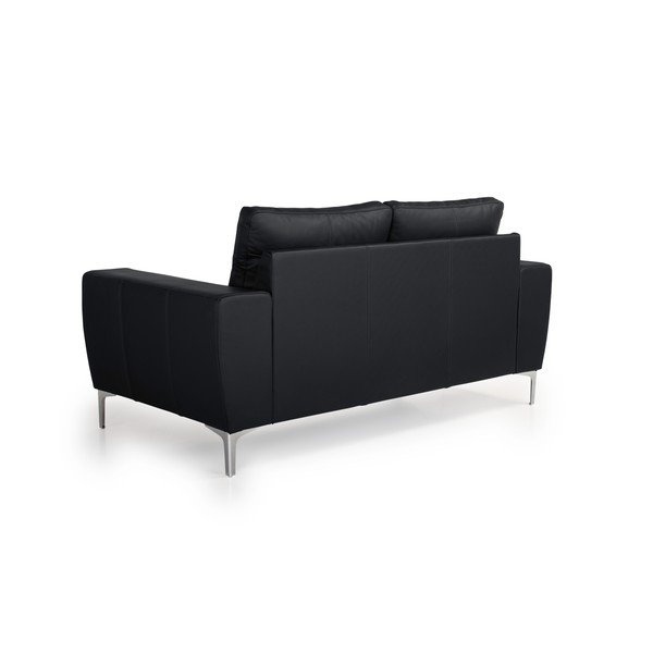 Čierna kožená pohovka Scandic Twigo, 166 cm-image-3