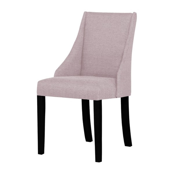 Púdrová ružová stolička s čiernymi nohami Ted Lapidus Maison Absolu