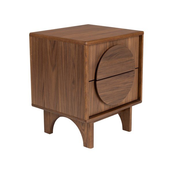 Hnedý nočný stolík v dekore orecha Groove – Zuiver-image-2