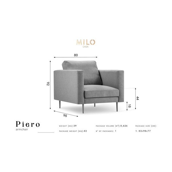Béžové kreslo Milo Casa Piero-image-2