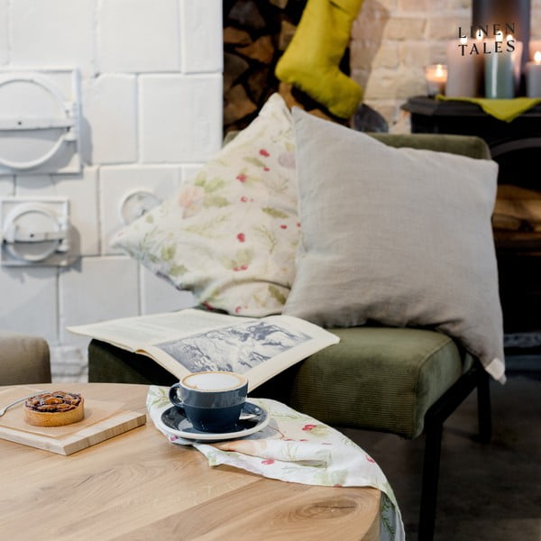 Vianočná ľanová obliečka na vankúš Linen Tales Jingle Bells, 40 x 40 cm-image-1