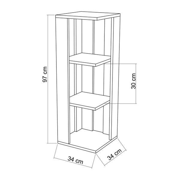 Biela rohová knižnica Mobito Design Nati-image-2