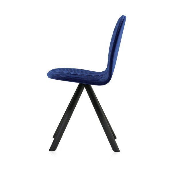 Tmavomodrá stolička s čiernymi nohami IKER Mannequin Wave-image-2