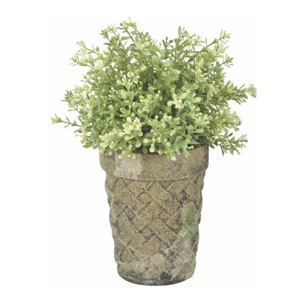 Zeleno-hnedý terakotový kvetináč Esschert Design