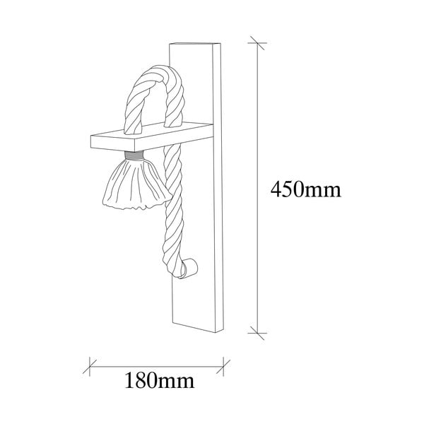 Nástenné svietidlo v prírodnej farbe Erebos – Opviq lights-image-4