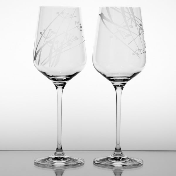 Ateliér Žampach, set 2 ks pohárov na biele víno Rasca
