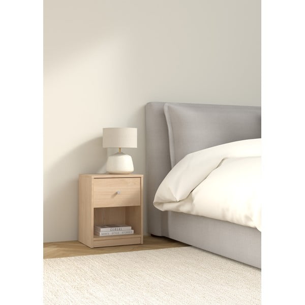 Nočný stolík v dekore duba s poličkami May - Tvilum-image-1