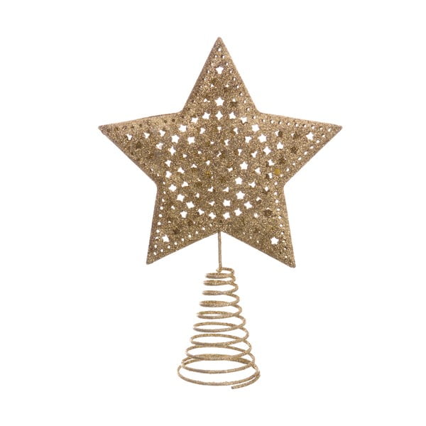 Hviezda na vianočný strom v zlatej farbe Casa Selección Terminal ø 12 cm